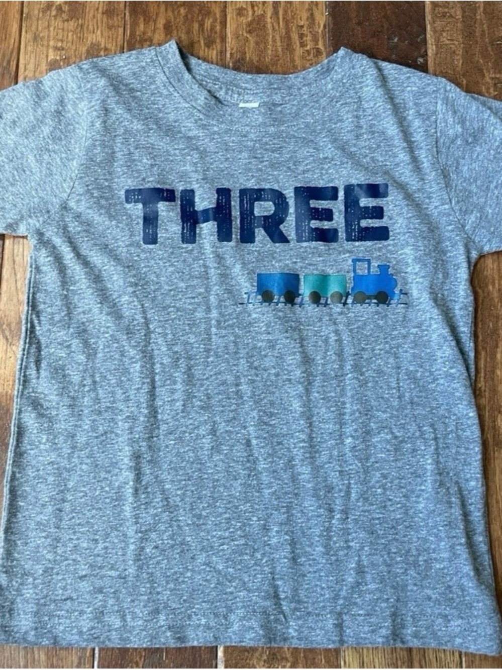 Train Third Birthday Three Train Shirt Size 4 Short Sleeve Tee